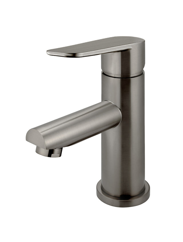 Round Paddle Basin Mixer - Shadow Gunmetal (SKU: MB02PD-PVDGM) by Meir