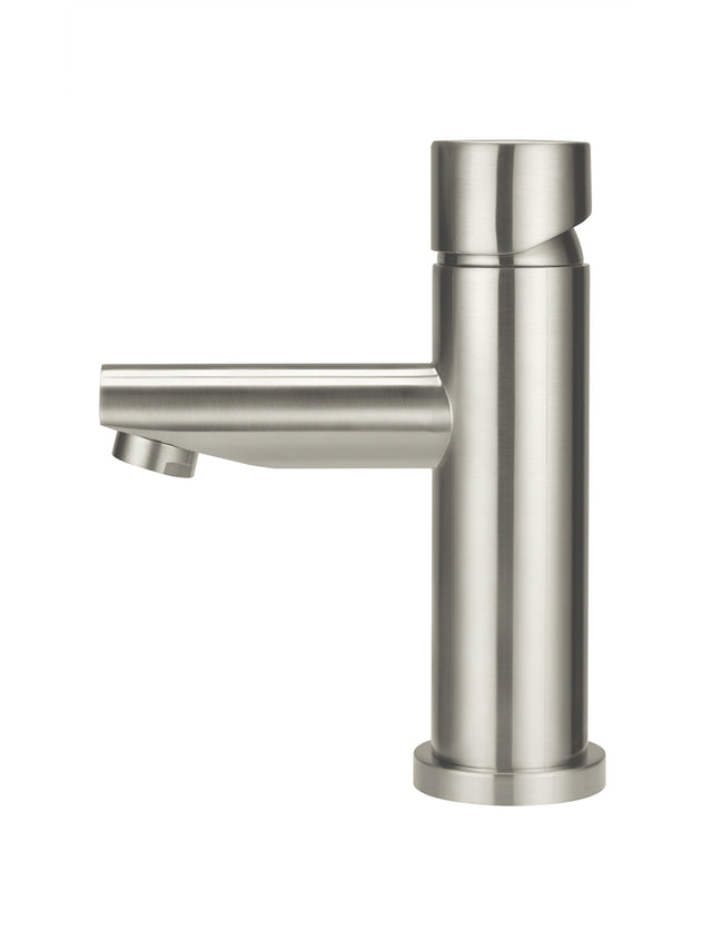 Round Pinless Basin Mixer - PVD Brushed Nickel (SKU: MB02PN-PVDBN) by Meir