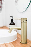 Round Basin Mixer Curved - PVD Tiger Bronze - MB03-PVDBB