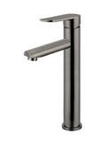 Round Paddle Tall Basin Mixer - Shadow Gunmetal - MB04PD-R2-PVDGM
