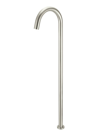 Round Freestanding Bath Spout - PVD Brushed Nickel