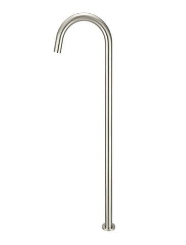 Round Freestanding Bath Spout - PVD Brushed Nickel