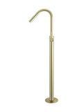 Round Freestanding Bath Spout and Hand Shower - PVD Tiger Bronze - MB09-PVDBB