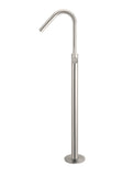 Round Freestanding Bath Spout and Hand Shower - PVD Brushed Nickel - MB09-PVDBN