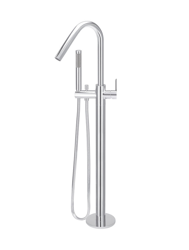 Round Paddle Freestanding Bath Spout and Hand Shower - Polished Chrome (SKU: MB09PD-C) by Meir