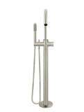 Round Pinless Freestanding Bath Spout and Hand Shower - PVD Brushed Nickel - MB09PN-PVDBN