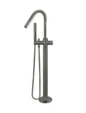 Round Pinless Freestanding Bath Spout and Hand Shower - Shadow Gunmetal - MB09PN-PVDGM