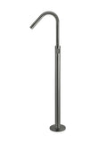 Round Pinless Freestanding Bath Spout and Hand Shower - Shadow Gunmetal - MB09PN-PVDGM