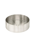 Lavello Round Steel Bathroom Basin 380 x 110 - PVD Brushed Nickel - MBRP-380110-PVDBN