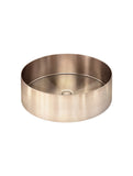 Lavello Round Steel Bathroom Basin 380 x 110 - PVD Champagne - MBRP-380110-PVDCH
