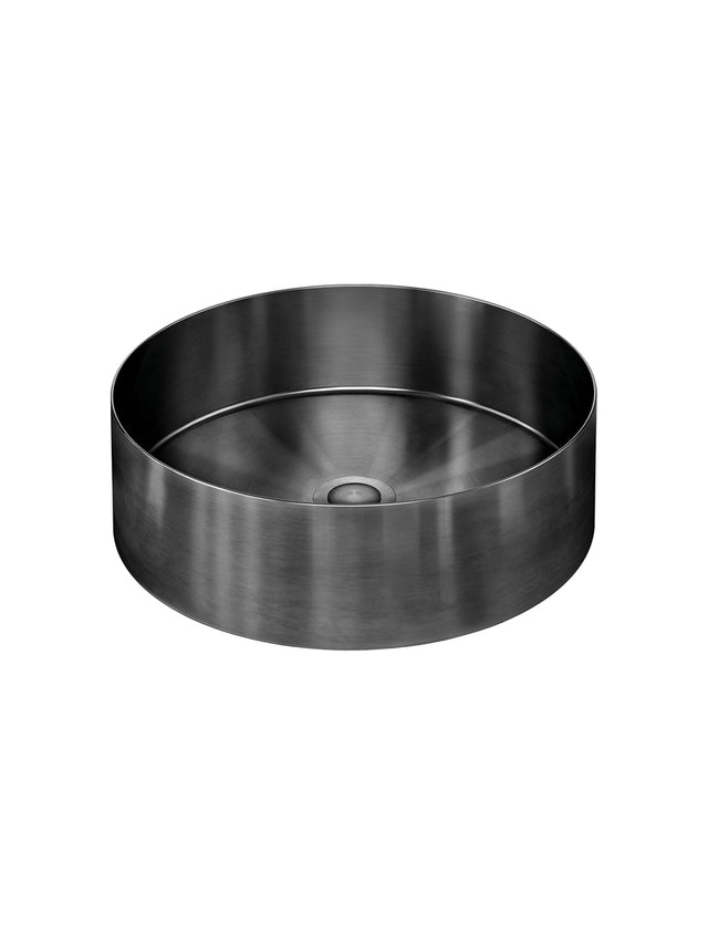 Lavello Round Steel Bathroom Basin 380 x 110 - PVD Shadow (SKU: MBRP-380110-PVDGM) by Meir