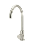 Round Gooseneck Kitchen Mixer Tap with Pinless Handle - PVD Brushed Nickel - MK03PN-PVDBN