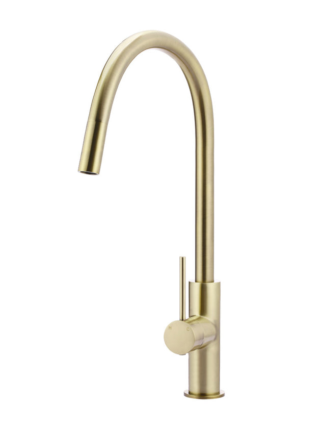 Round Piccola Pull Out Kitchen Mixer Tap - PVD Tiger Bronze