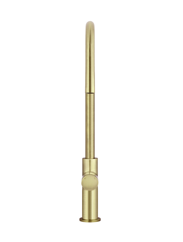 Round Pinless Piccola Pull Out Kitchen Mixer Tap - Default Title (SKU: MK17PN-PVDBB) by Meir