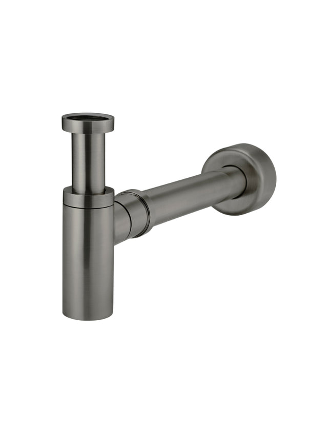 Round Bottle Trap for 32mm basin waste and 40mm outlet - Shadow Gunmetal (SKU: MP05-R-PVDGM) by Meir