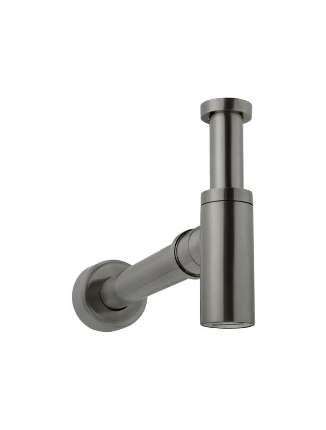 Round Bottle Trap for 32mm basin waste and 40mm outlet - Shadow Gunmetal (SKU: MP05-R-PVDGM) by Meir