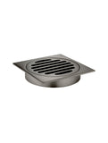Square Floor Grate Shower Drain 100mm outlet - Shadow Gunmetal - MP06-100-PVDGM
