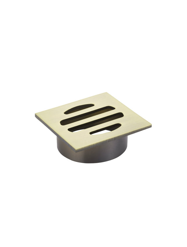 Square Floor Grate Shower Drain 50mm outlet - PVD Tiger Bronze (SKU: MP06-50-PVDBB) by Meir