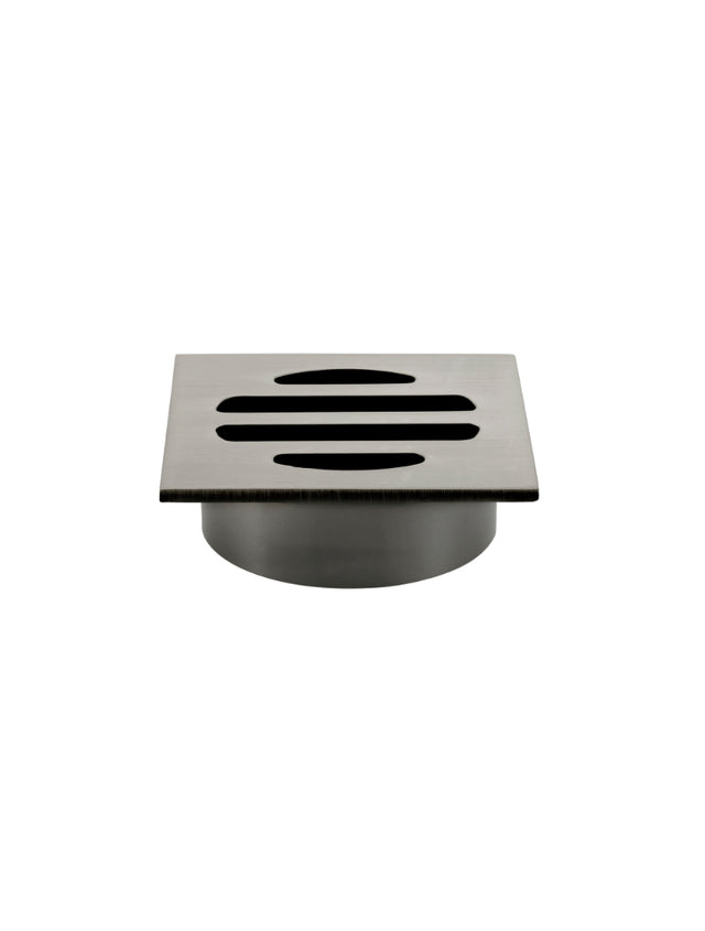 Square Floor Grate Shower Drain 50mm outlet - Shadow Gunmetal