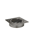 Square Floor Grate Shower Drain 80mm outlet - Shadow Gunmetal - MP06-80-PVDGM