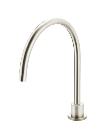 Round High-Rise Swivel Hob Spout - PVD Brushed Nickel