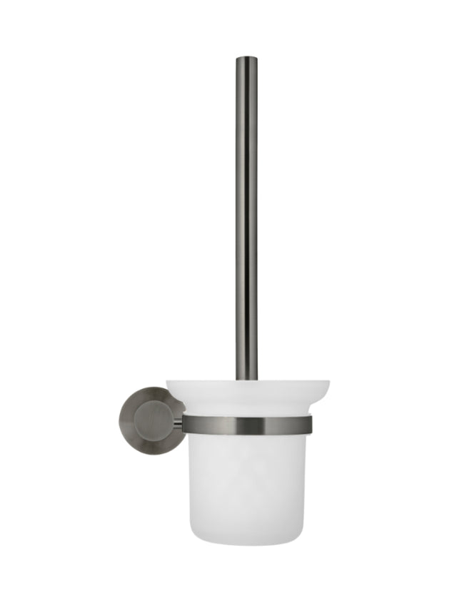 Round Toilet Brush & Holder - Shadow Gunmetal (SKU: MTO01-R-PVDGM) by Meir