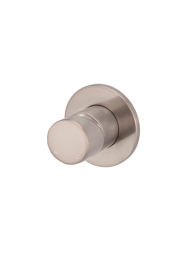 Round Pinless Wall Mixer - Champagne (SKU: MW03PN-CH) by Meir
