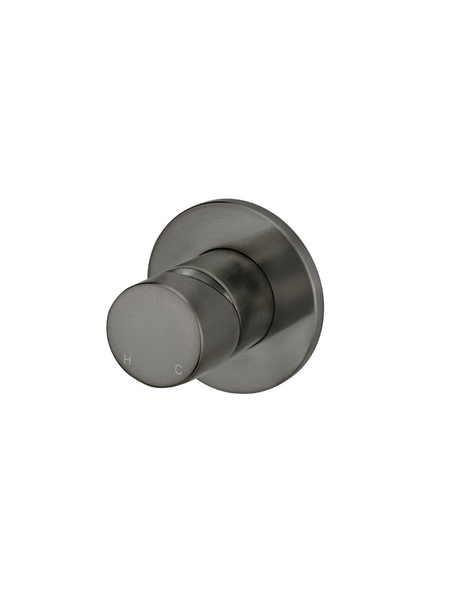 Round Pinless Wall Mixer - Shadow Gunmetal (SKU: MW03PN-PVDGM) by Meir
