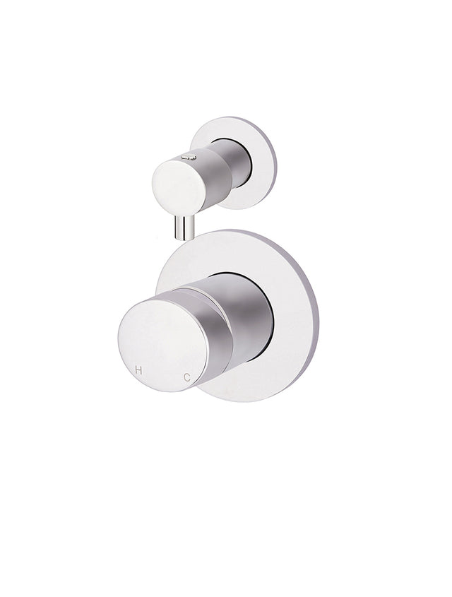 Round Pinless Diverter Mixer - Polished Chrome