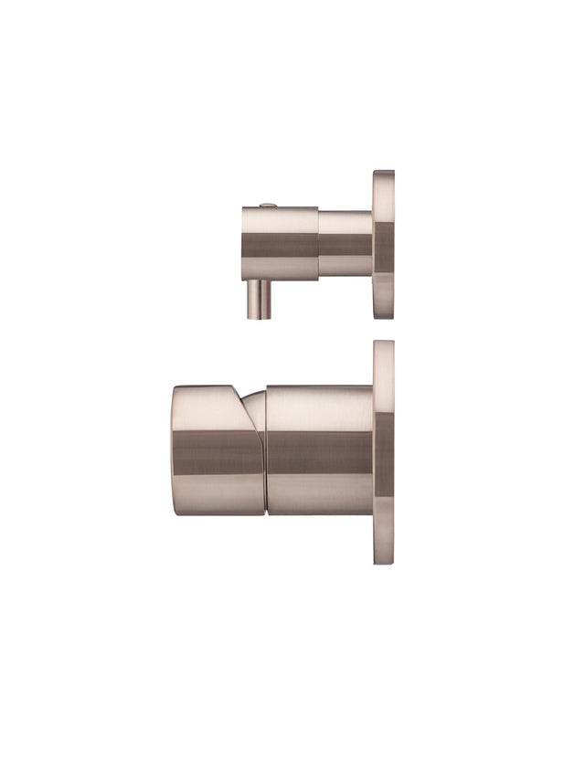 Round Pinless Diverter Mixer - Champagne (SKU: MW07TSPN-CH) by Meir