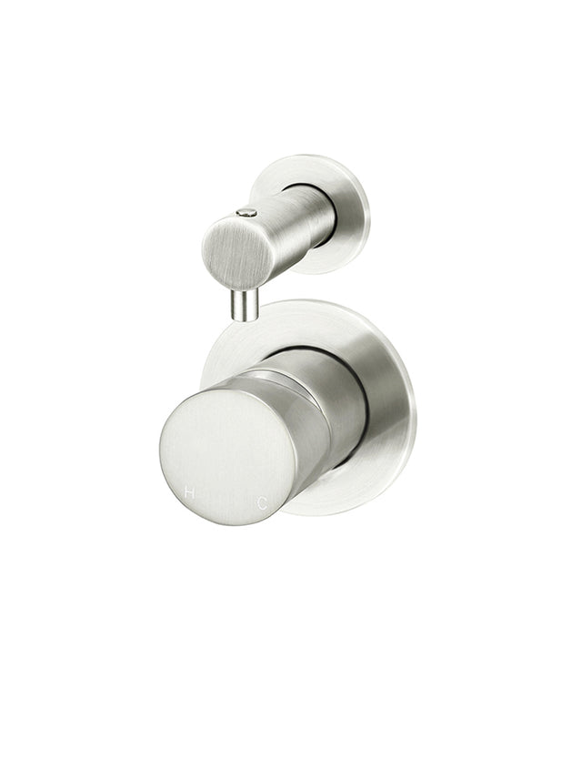 Round Pinless Diverter Mixer - PVD Brushed Nickel
