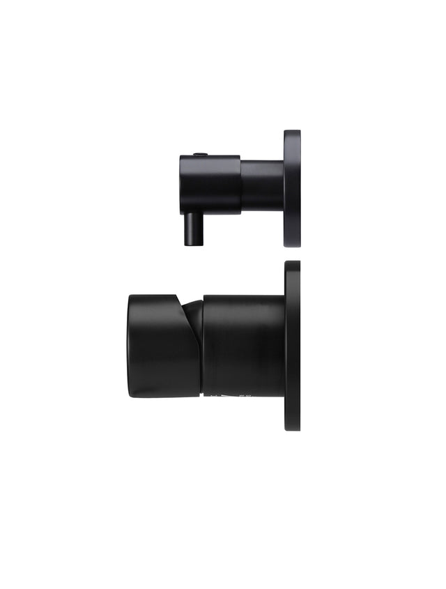 Round Pinless Diverter Mixer - Matte Black (SKU: MW07TSPN) by Meir