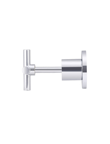 Round Cross Handle Jumper Valve Wall Top Assemblies - Polished Chrome