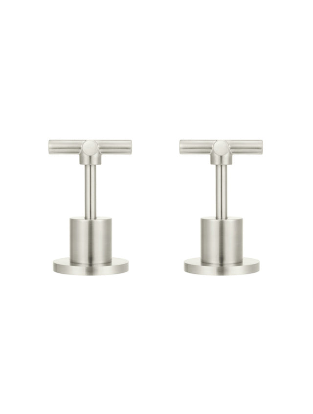 Round Cross Handle Jumper Valve Wall Top Assemblies - Default Title (SKU: MW08JL-PVDBN) by Meir
