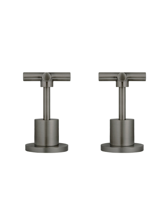 Round Cross Handle Jumper Valve Wall Top Assemblies - Default Title (SKU: MW08JL-PVDGM) by Meir
