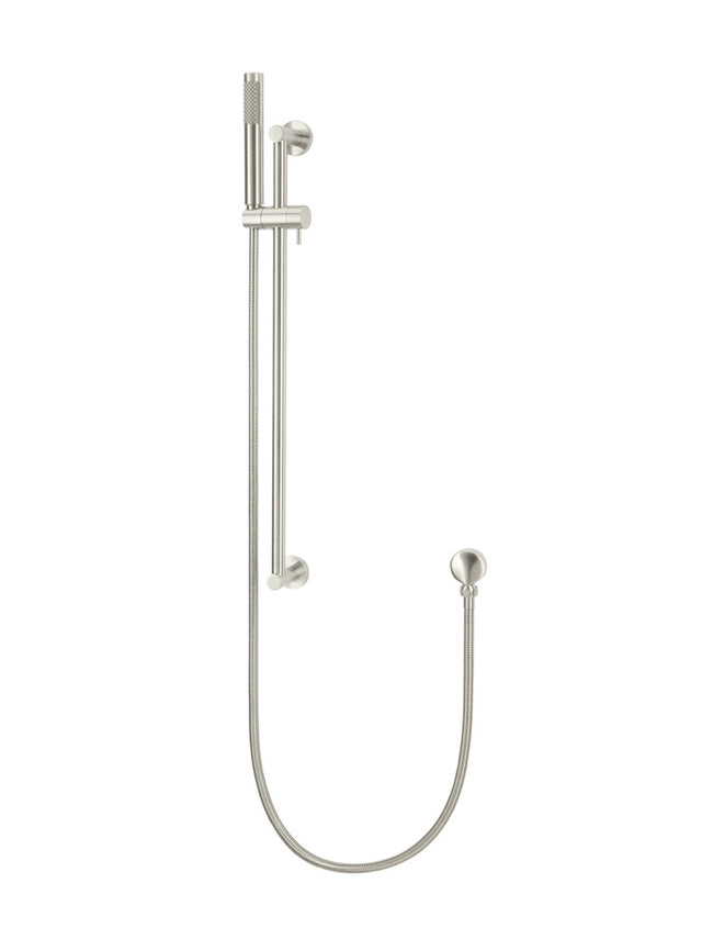 Round Hand Shower on Rail Column - PVD Brushed Nickel (SKU: MZ0402-R-PVDBN) by Meir