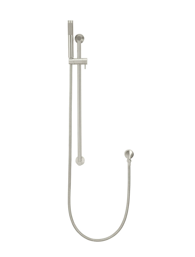 Round Hand Shower on Rail Column - PVD Brushed Nickel (SKU: MZ0402-R-PVDBN) by Meir