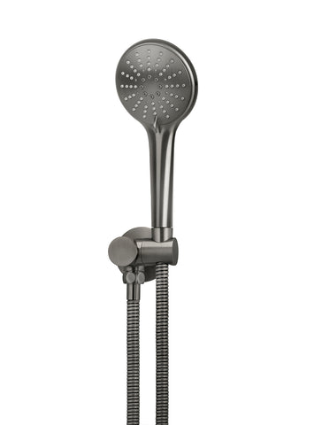 Round Hand Shower on Swivel Bracket - Shadow Gunmetal