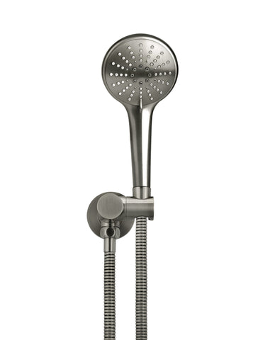 Round Hand Shower on Swivel Bracket - Shadow Gunmetal