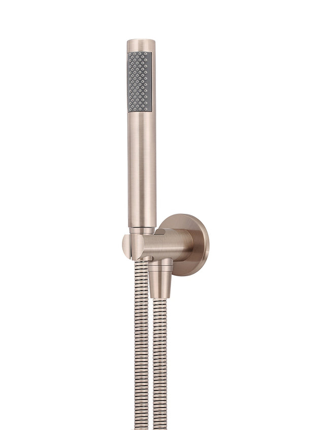 Round Hand Shower on Fixed Bracket - Champagne (SKU: MZ08-R-CH) by Meir