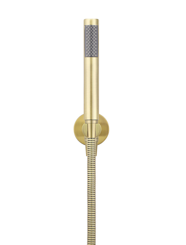 Round Hand Shower on Fixed Bracket - PVD Tiger Bronze (SKU: MZ08-R-PVDBB) by Meir