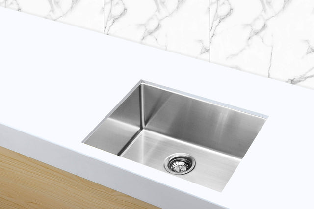 Lavello Kitchen Sink - Single Bowl 380 x 440 - PVD Brushed Nickel (SKU: MKSP-S380440-NK) by Meir