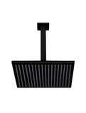 Square Ceiling Shower 300mm rose, 200mm dropper - Matte Black - MA0403